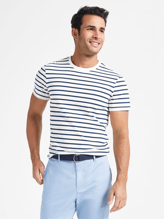 Men's Breton Stripe Crewneck - Navy/White