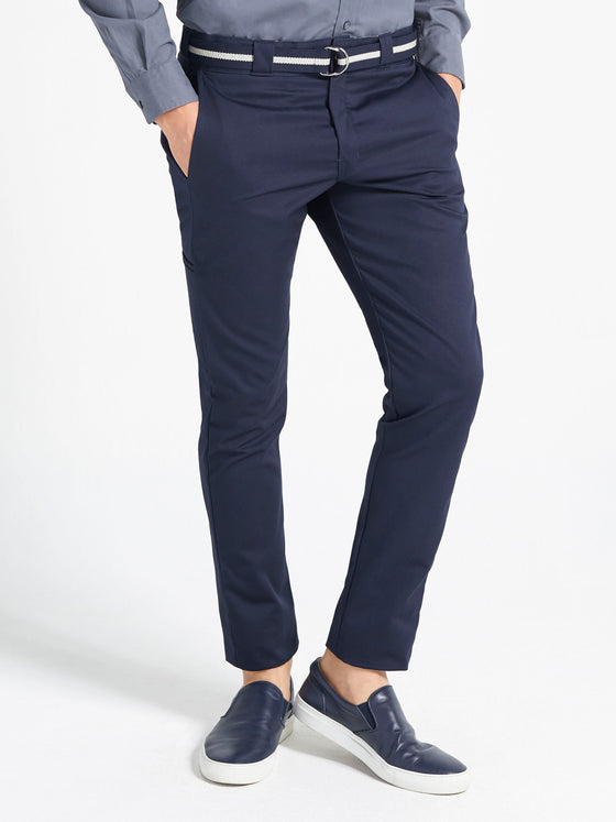 Men's Straight Fit Flat Front Pant - Dark Navy