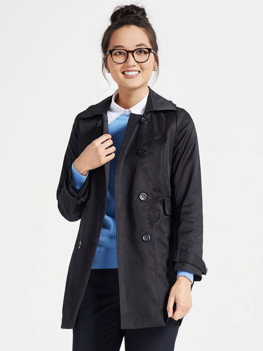 Ladies' Mia Trench Coat - Black