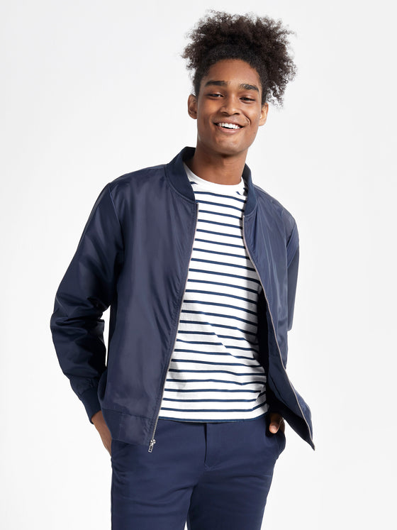 Men's Bomber Jacket - Navy