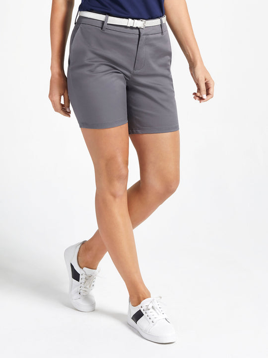 Ladies' Stretch Chino Short - Carbon
