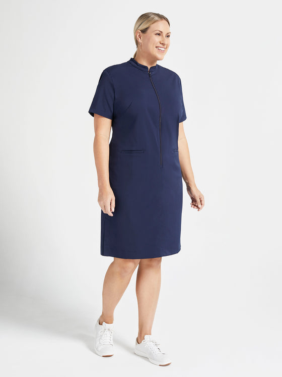 HK Dress with Mesh - Navy