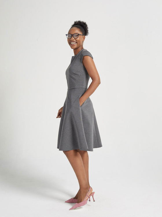 Ariana Dress - Empire Grey