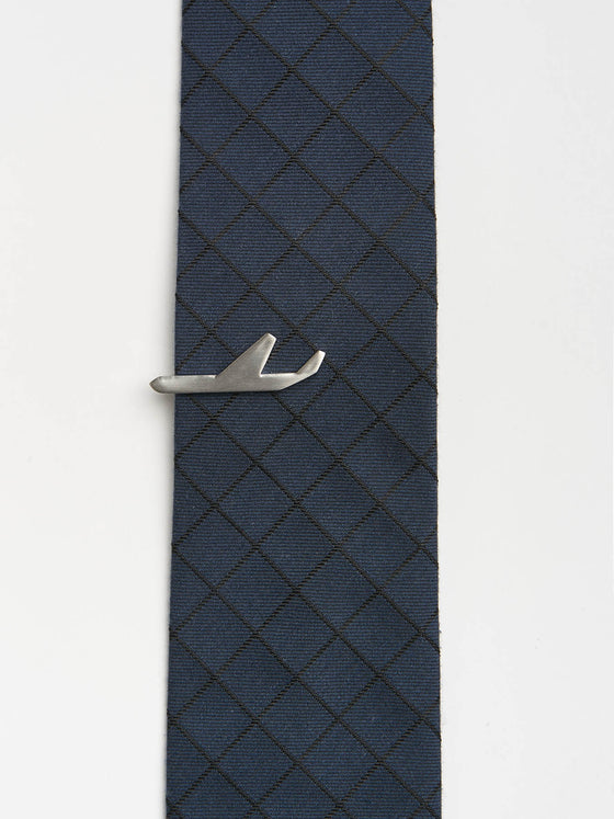 Airplane Tie Bar - Silver