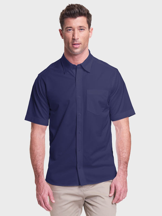 Men's X1 Dress Shirt Short Sleeve - Dark Navy