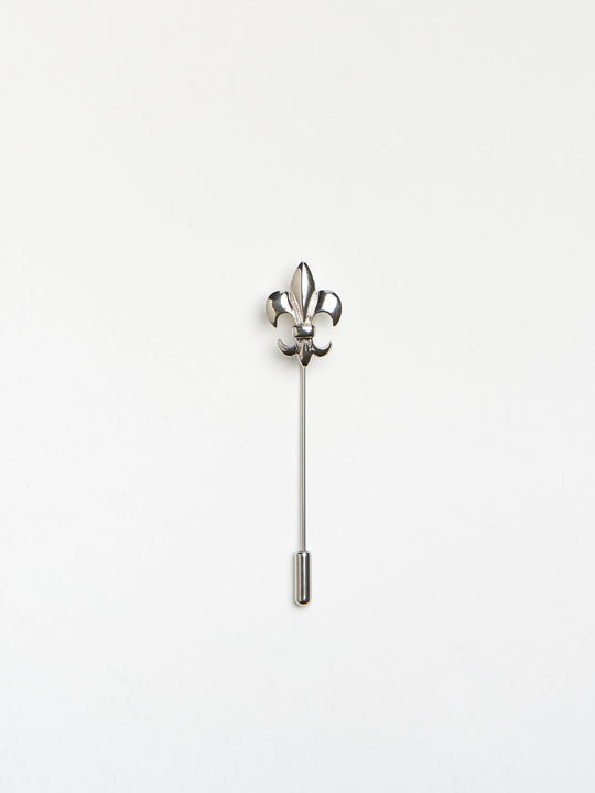Fleur De Lis Lapel Pin - Silver