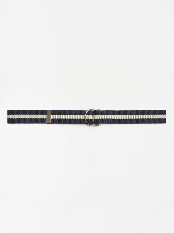 Web Belt - Navy/Sand