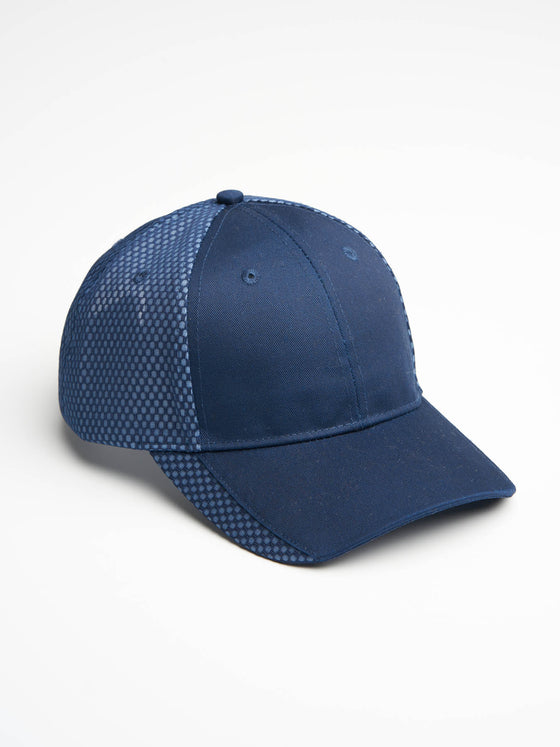 Unisex Two-Color Mesh Back Cap - Navy